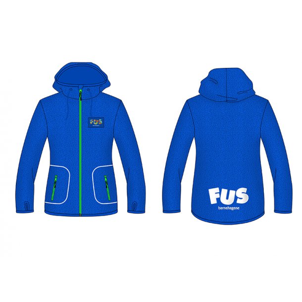 PILE FLEECEJAKKE, BLÅ Fleece & Bambus Fleece Fusbutikken Jakke i tykk pile fleece, blå